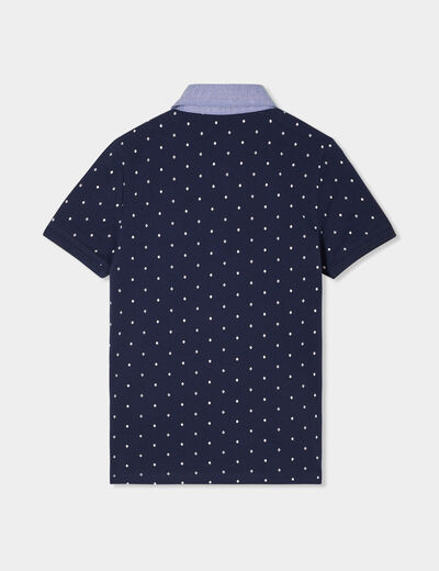 Polo manches courtes 1 poche bleu marine gar&ccedil;on