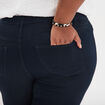 Jegging denim taille haute 7/8ème denim blue black femme grande taille