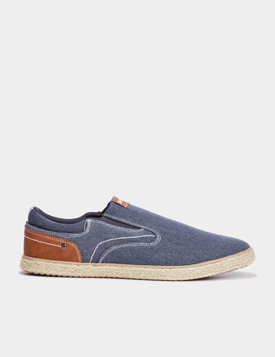 Loafers avec languette d'enfilage bleu homme