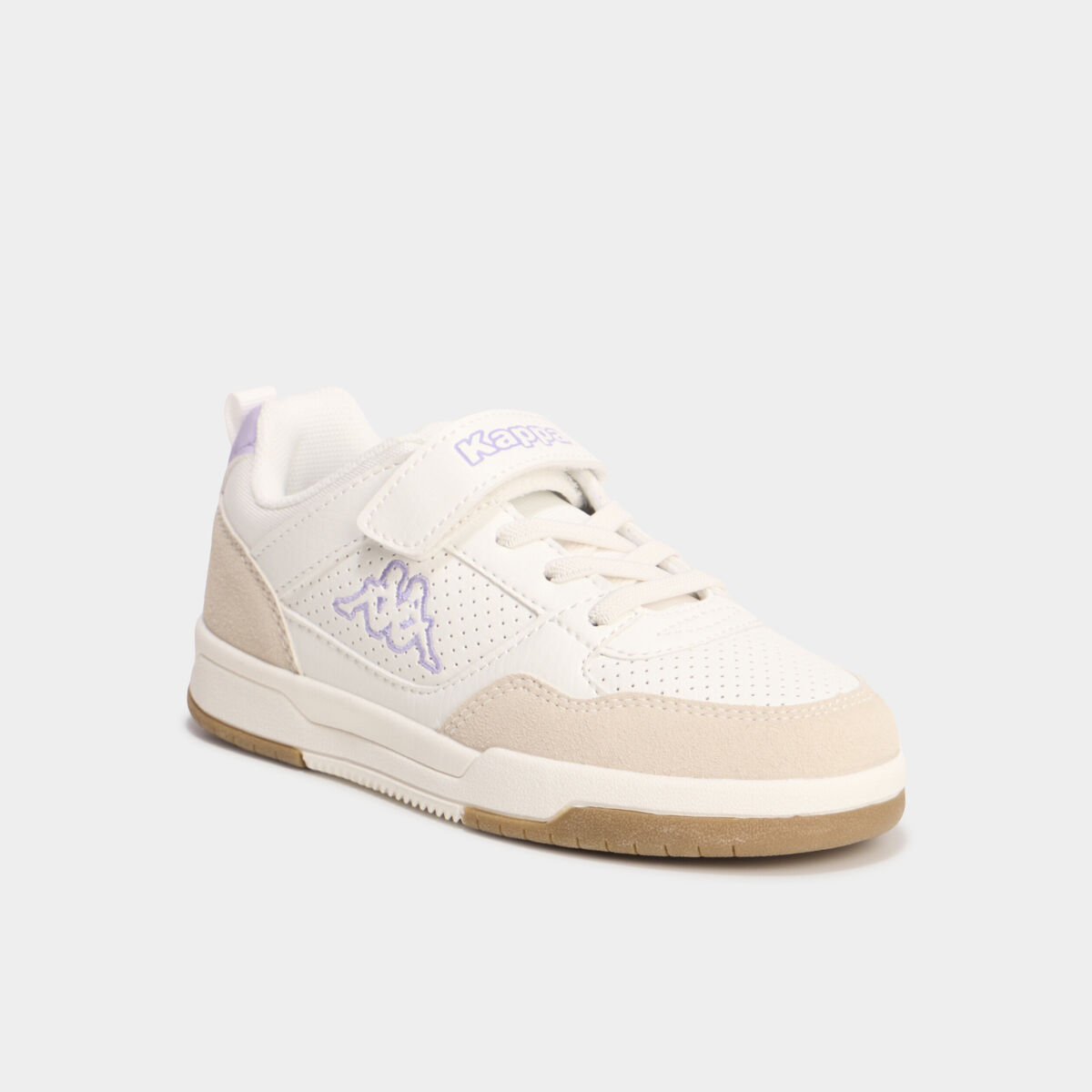 Tennis basses à scratchs violet fille