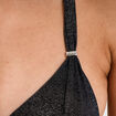 Haut de maillot de bain forme triangle noir femme
