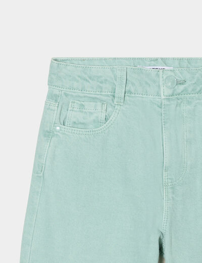 Pantalon large 5 poches coton Creeks bleu gris fille