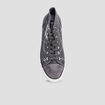Baskets montantes à lacets gris homme