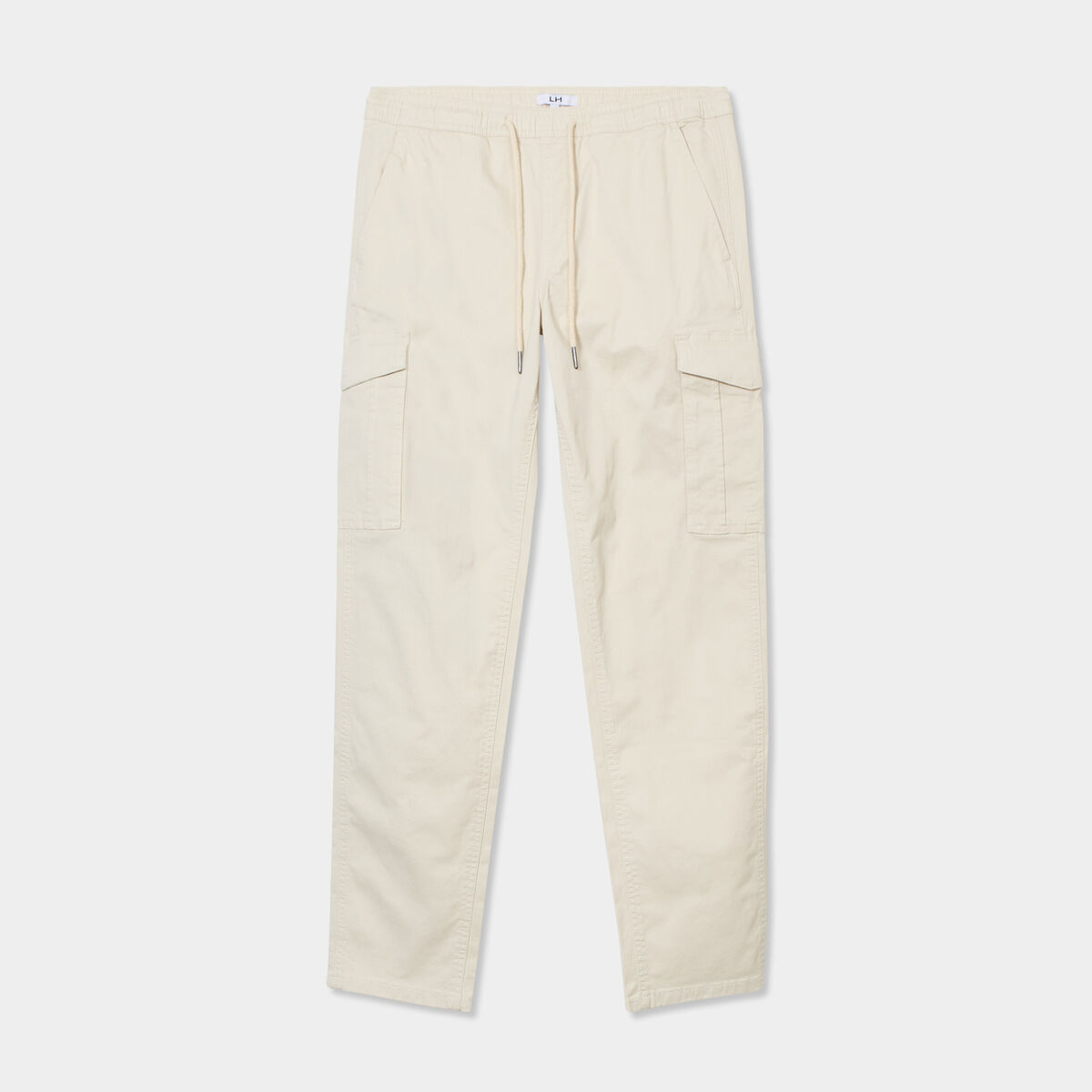 Pantalon cargo taille &eacute;lastiqu&eacute;e beige homme