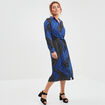 Robe chemise satin midi Mosquitos noir femme