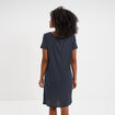 Chemise de nuit manches courtes bleu marine femme