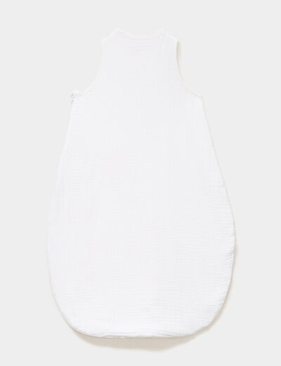 Gigoteuse gaze coton sans manches TOG 1 blanc b&eacute;b&eacute;