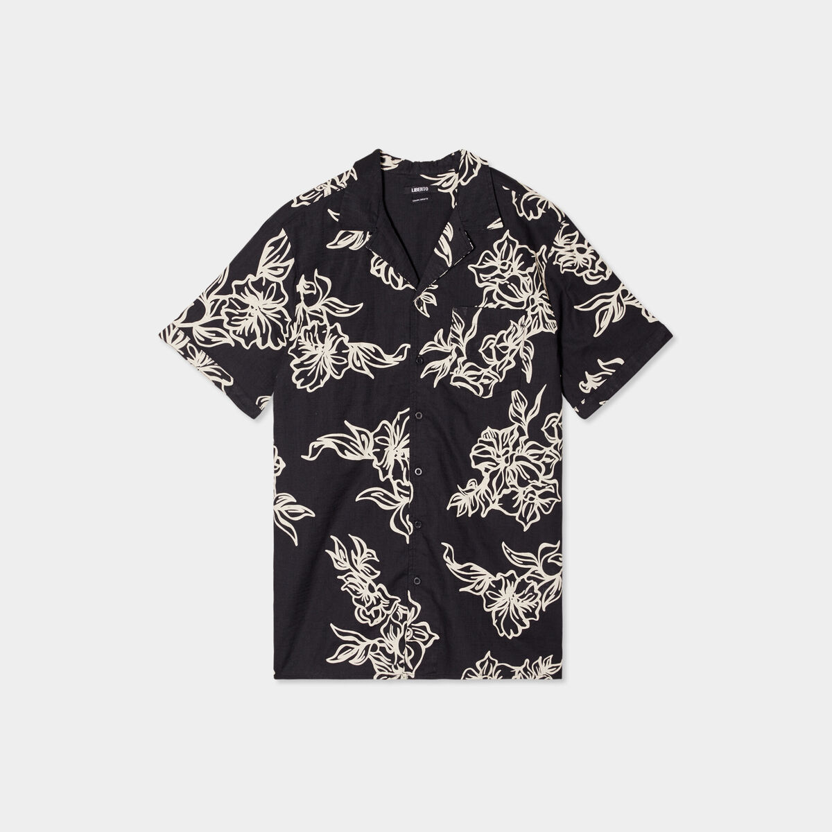 Chemise manches courtes Liberto noir homme