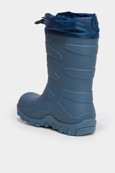 Bottes de pluie doubl&eacute;es bleu gar&ccedil;on