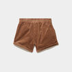 Short effet velours c&ocirc;tel&eacute; camel fille