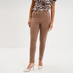 Leggings &agrave; boutons pont marron clair femme