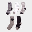 Lot 5 paires chaussettes gris fille