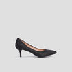 Escarpins &agrave; talons paillet&eacute;s noir femme