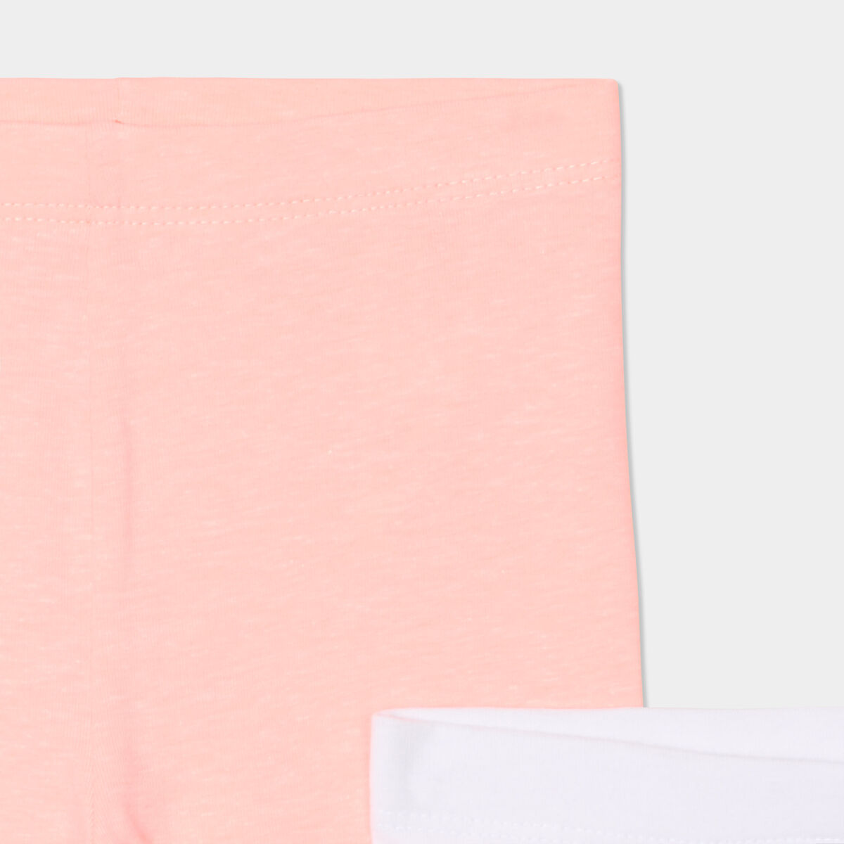 Lot 2 leggings corsaires blanc b&eacute;b&eacute; fille