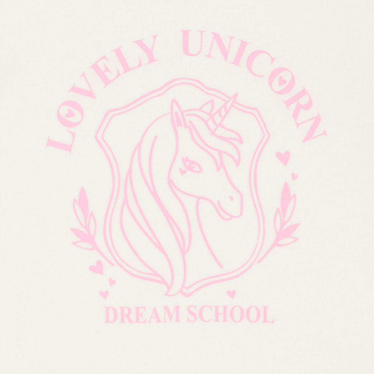 T-shirt droit manches courtes coton ivoire fille