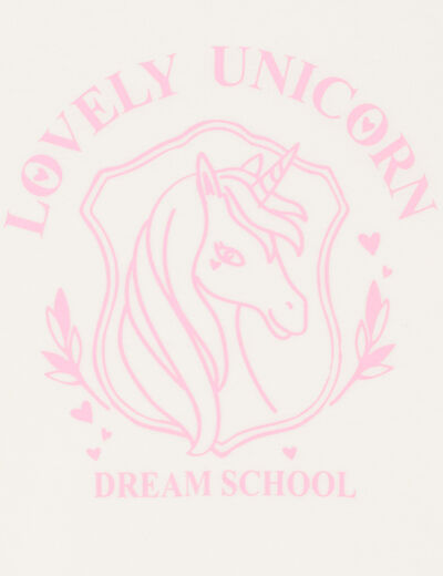T-shirt droit manches courtes coton ivoire fille