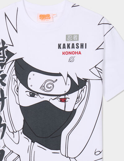T-shirt manches courtes Naruto Kakashi blanc garçon