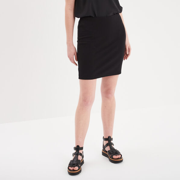 Jupe courte moulante noir femme