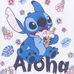 T-shirt col rond manches courtes Stitch blanc fille