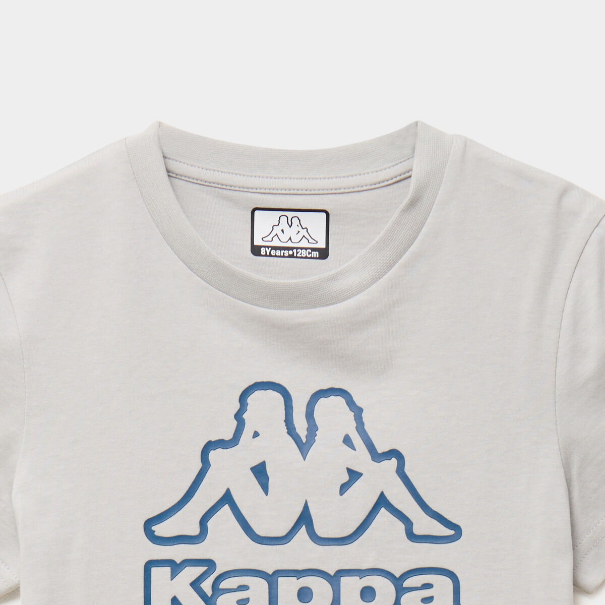 T-shirt manches courtes coton Kappa gris clair gar&ccedil;on