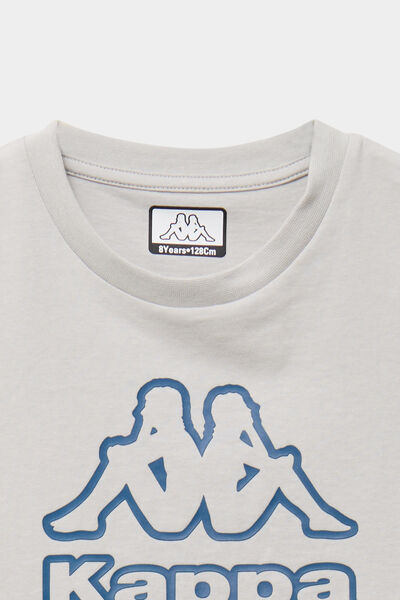 T-shirt manches courtes coton Kappa gris clair gar&ccedil;on