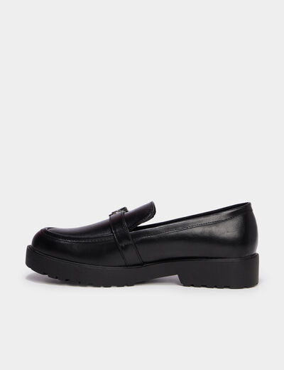 Mocassins avec boucles noir femme
