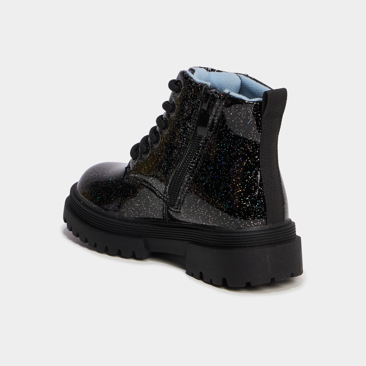 Boots &agrave; paillettes Stitch noir fille