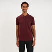 Polo slim manches courtes stretch prune homme