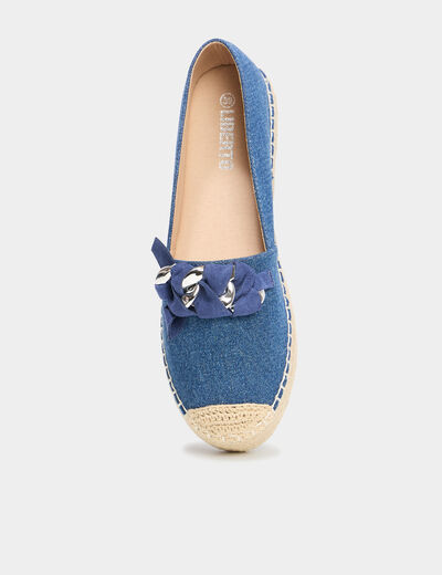 Espadrilles plateformes &agrave; boucle Liberto bleu femme