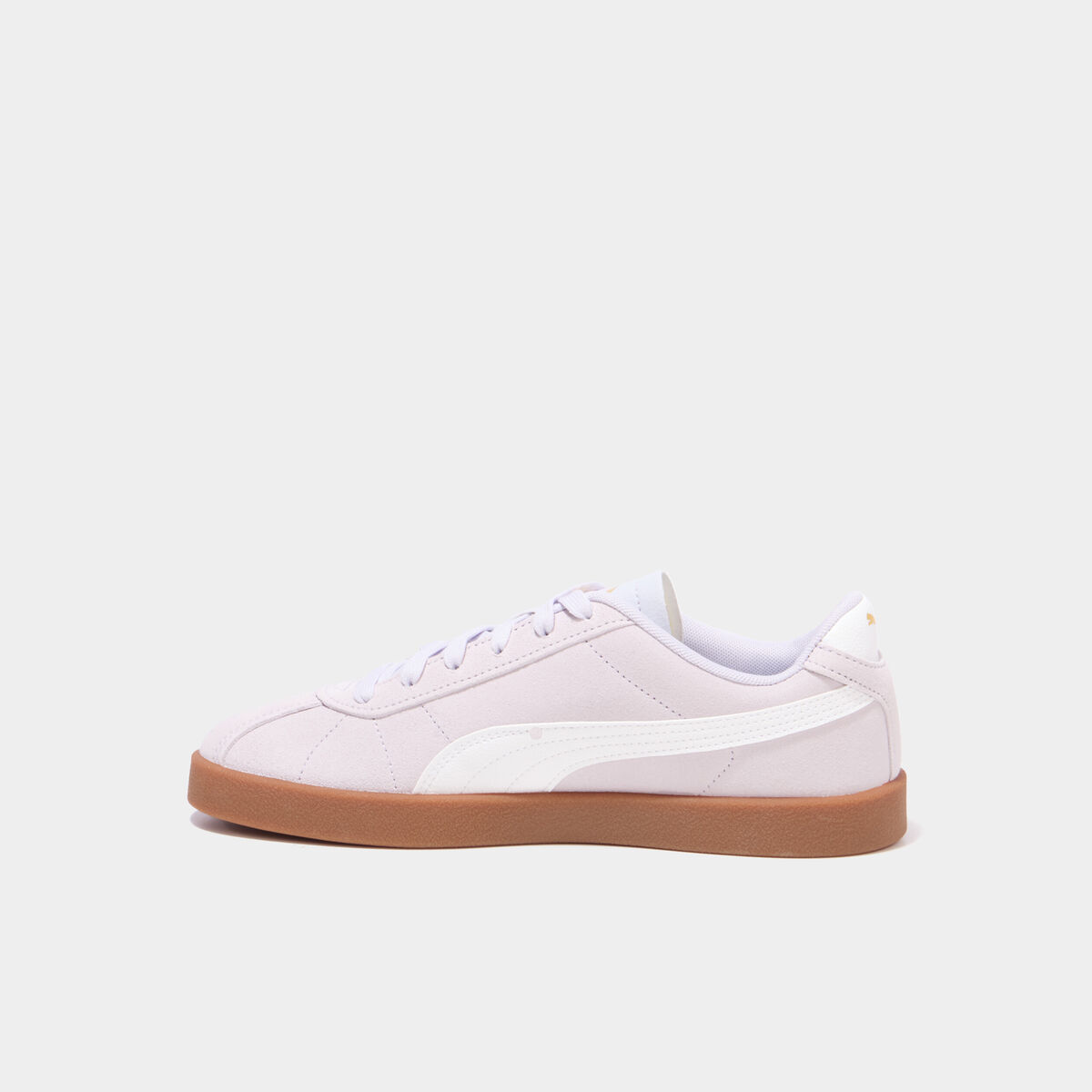 baskets &agrave; lacets en cuir Puma Club II violet femme