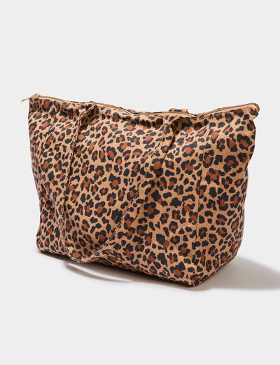 Sac shopper avec anses sable femme