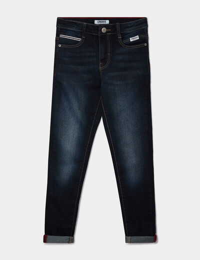Jeans skinny taille ajustable Creeks denim brut garçon
