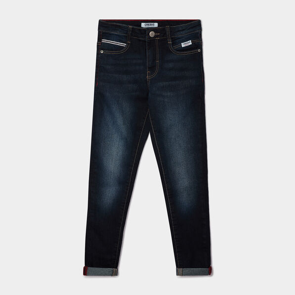 Jeans skinny taille ajustable Creeks denim brut garçon
