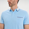 Polo manches courtes coupe droite bleu homme