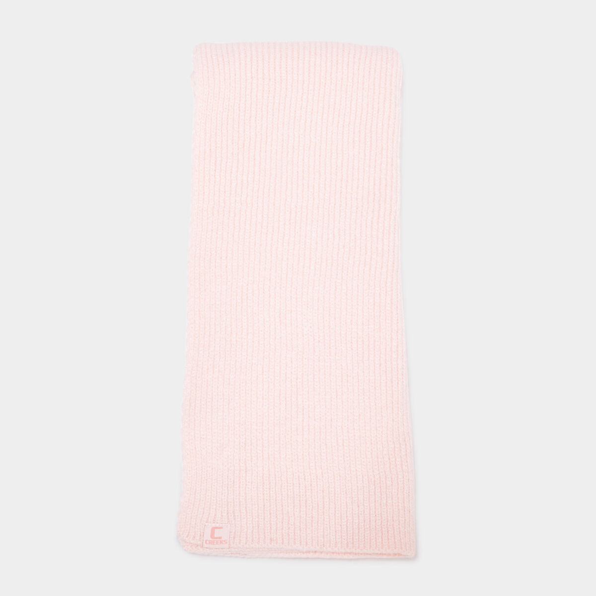 &Eacute;charpe tricot&eacute;e rose clair femme