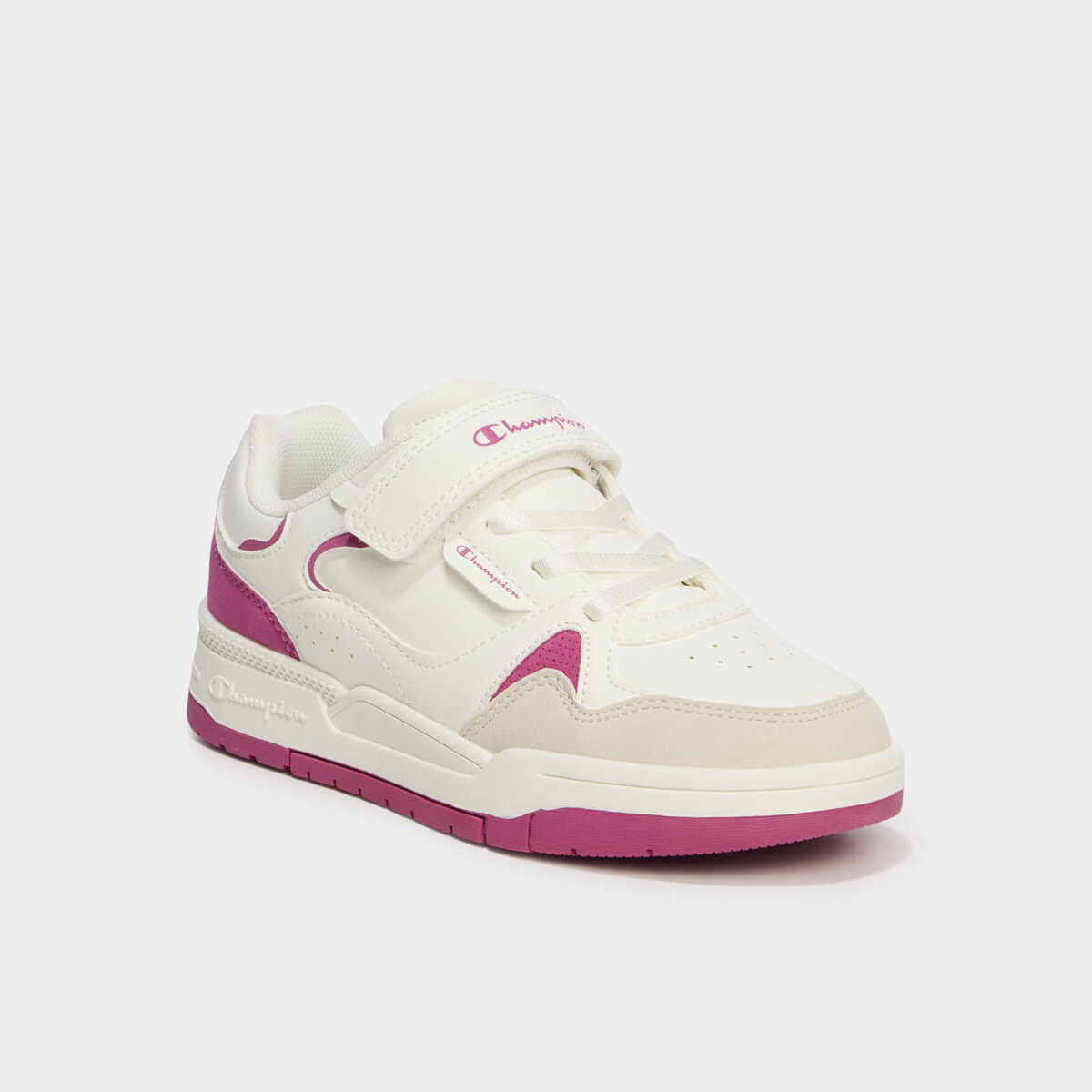 Tennis basses &agrave; scratchs Champion rose fushia fille