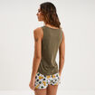 Ensemble pyjama short coton Le Roi lion vert kaki femme