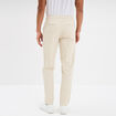 Pantalon chino regular taille &eacute;lastiqu&eacute;e beige homme
