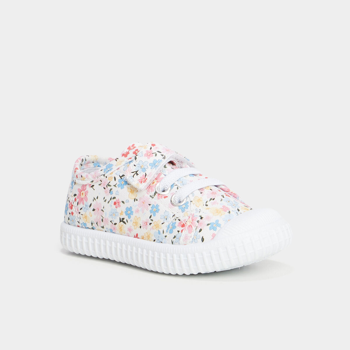 Tennis basses &agrave; scratchs semelle souple multicolore b&eacute;b&eacute; fille