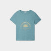 T-shirt manches courtes coton vert canard femme