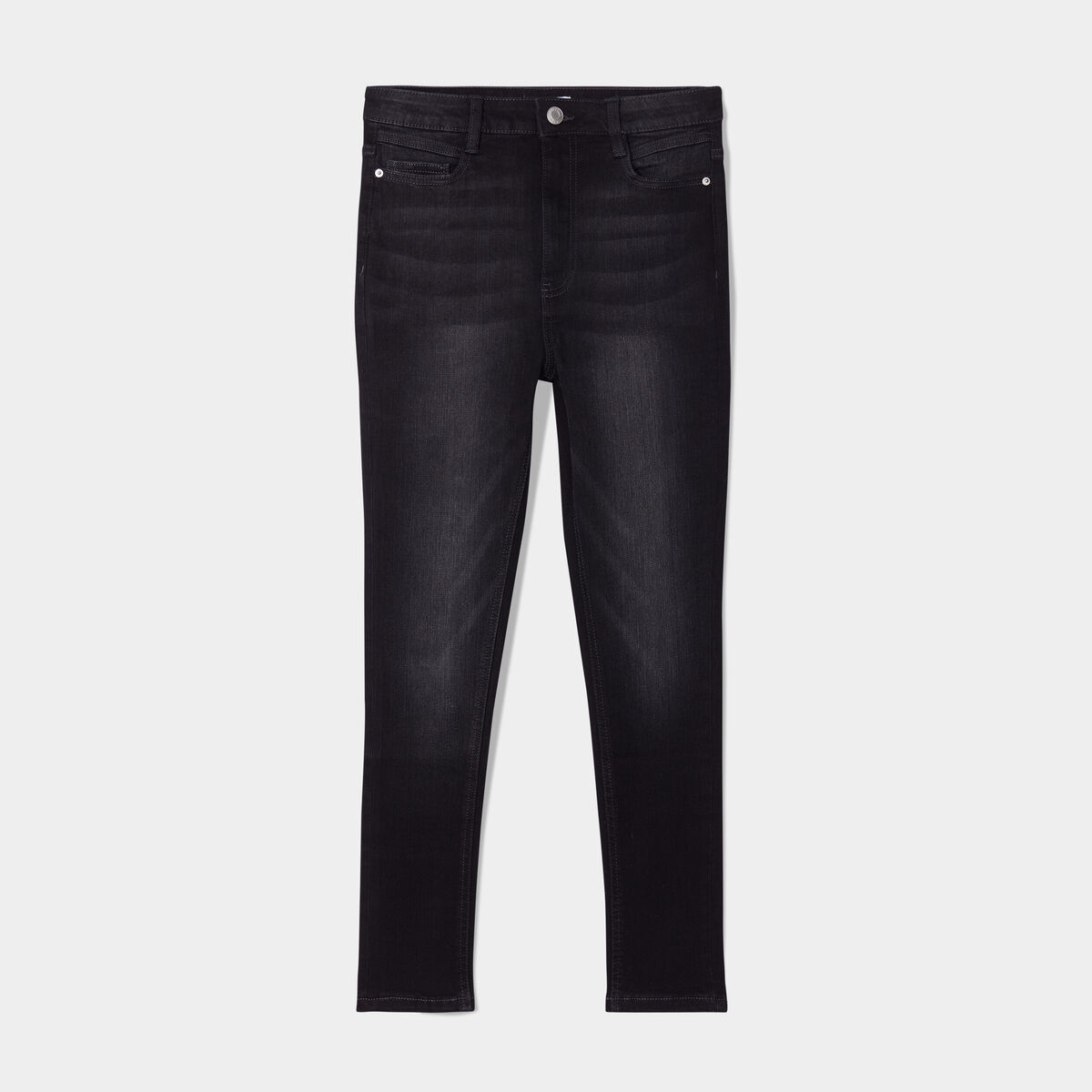 Jeans skinny 7/8ème denim noir femme