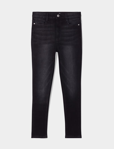 Jeans skinny 7/8ème denim noir femme