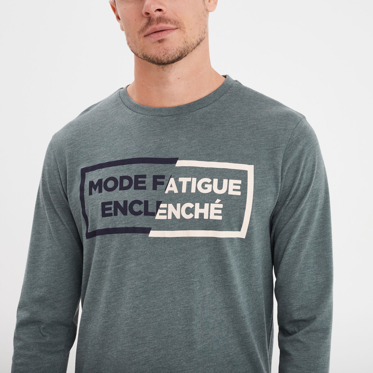 Ensemble pyjama pantalon vert kaki homme