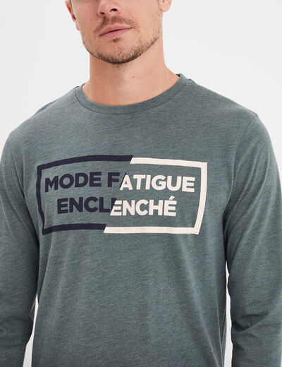 Ensemble pyjama pantalon vert kaki homme