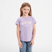 T-shirt coton manches courtes Creeks mauve fille
