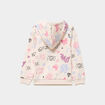 Sweat zipp&eacute; &agrave; capuche beige fille