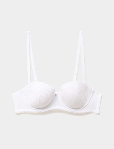 Soutien-gorge bandeau blanc femme