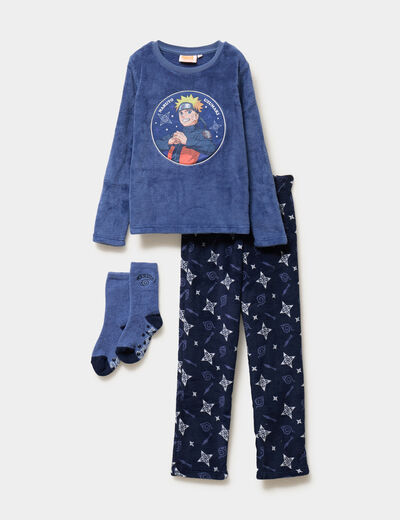 Ensemble pyjama Naruto coffret cadeau bleu gar&ccedil;on