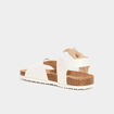 Sandales plates avec boucles blanc fille