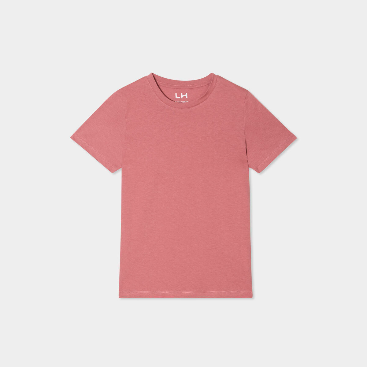 T-shirt en coton manches courtes vieux rose garçon